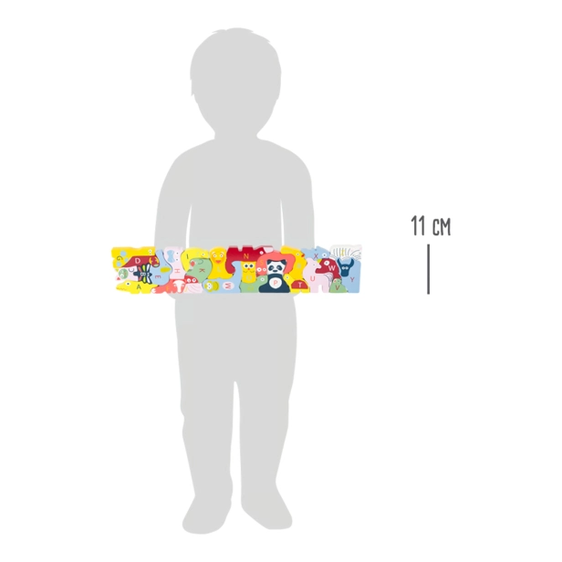 Malá noha Vzdelávacie puzzle so zvieratami Abeceda