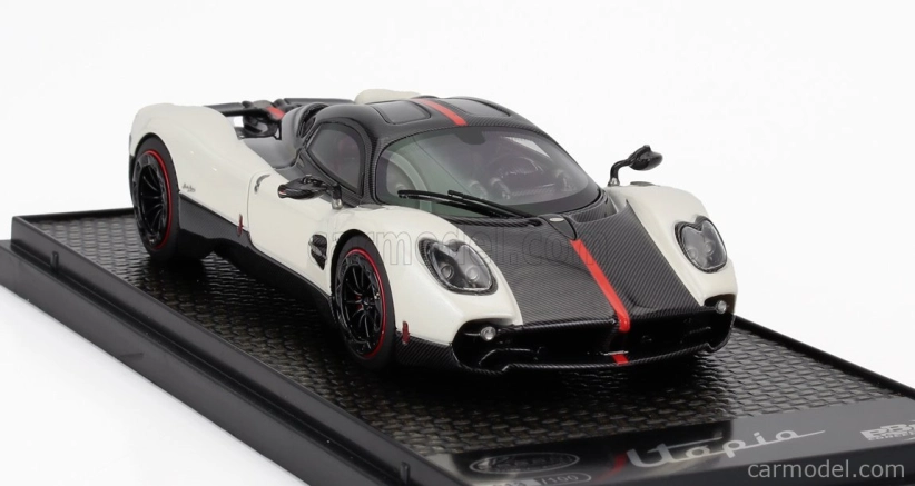 Bbr-models Pagani Utopia 2022 1:43 White Carbon - Bianco Benny Carbonio