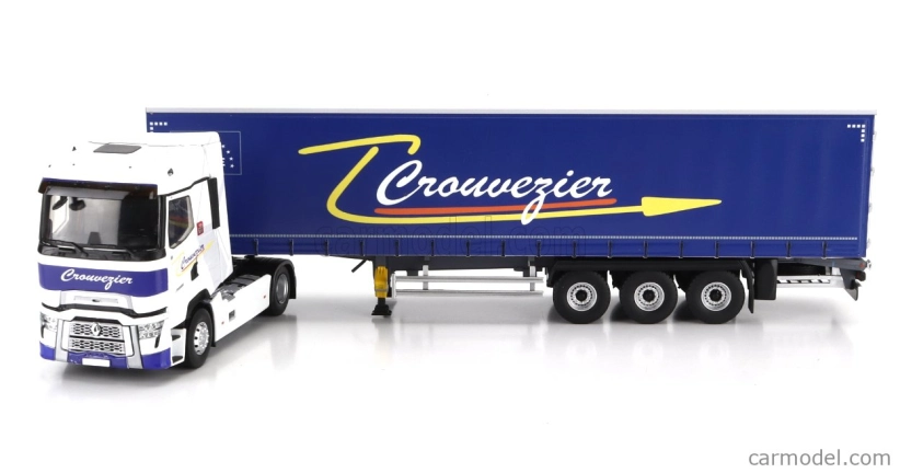 Eligor Renault T520 Truck Telonato Crouvezier Transports 2021 1:43 Bílá Modrá