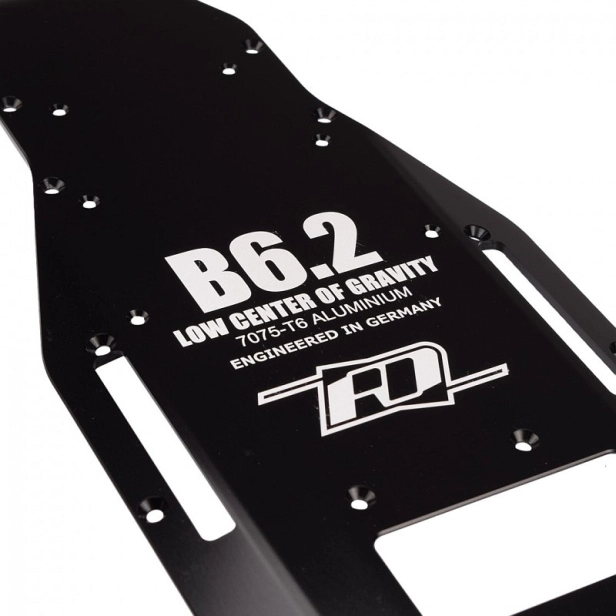 Hliníkový podvozok B6.2 +3 mm 7075 (čierny)