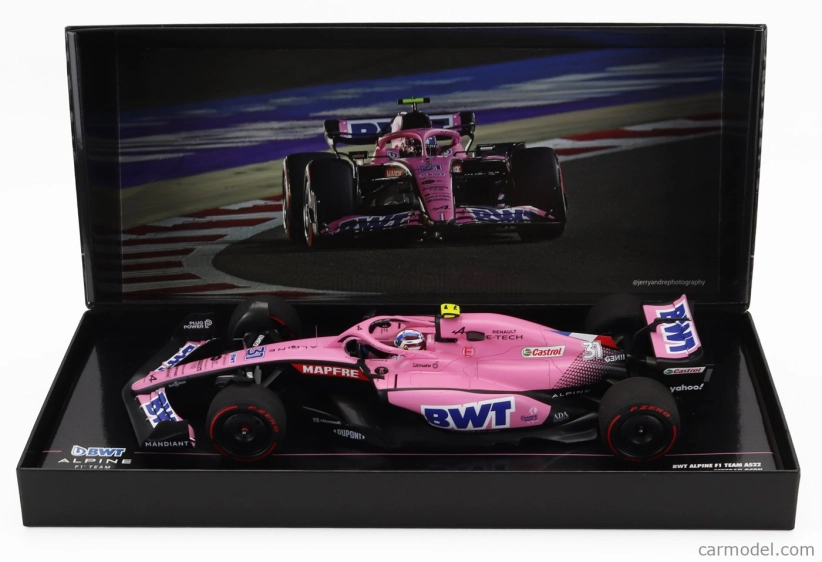 Minichamps Renault F1 A522 Team Alpine Bwt N 31 7th Bahrain Gp 2022 Esteban Ocon 1:18 Modrá Ružová