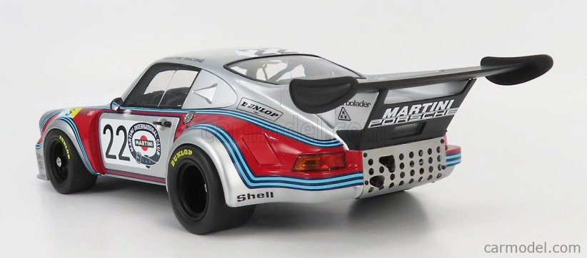 Cmr Porsche 911 Carrera Rsr 2.1l Turbo Team Martini Racing N 22 2nd 24h Le Mans 1974 G.van Lennep - H.muller 1:12 Stříbrná Červená Modrá