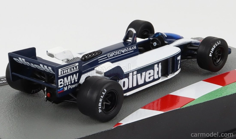 Edicola Brabham F1 Bt55 Bmw N 7 Season 1986 Riccardo Patrese 1:43 Bílá Modrá