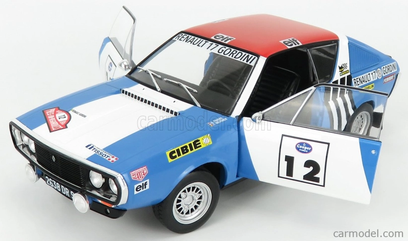 Solido Renault R17 Gordini N 12 Winner Rally Press On Regardless 1974 J.l.therier - C.delferrier 1:18 Modrá Bílá Červená