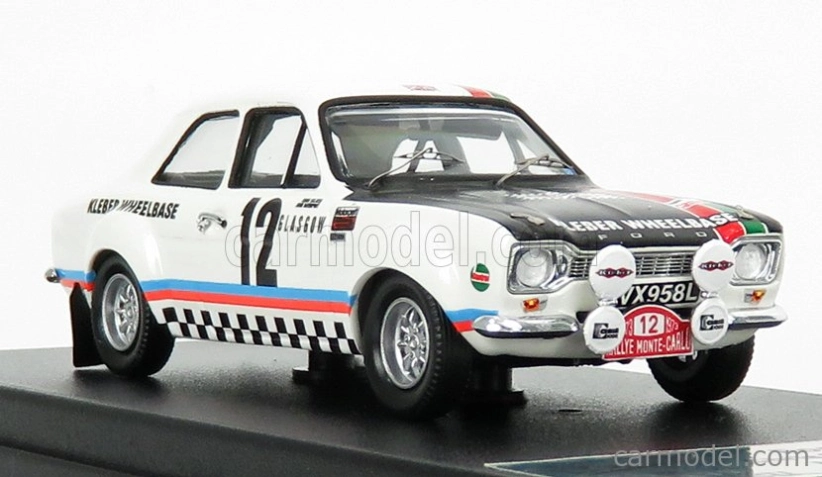 Trofeu Ford england Escort 1600 Rs Mki (night Version) N 12 Rally Montecarlo 1973 C.sclater - J.davenport 1:43 Bílá Černá