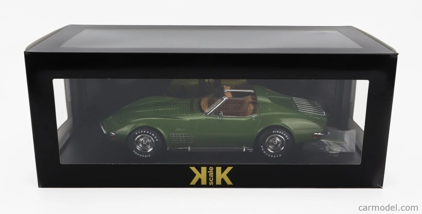 Chevrolet Corvette C3 1972 v mierke Kk - s odnímateľnou strechou 1:18 zelená