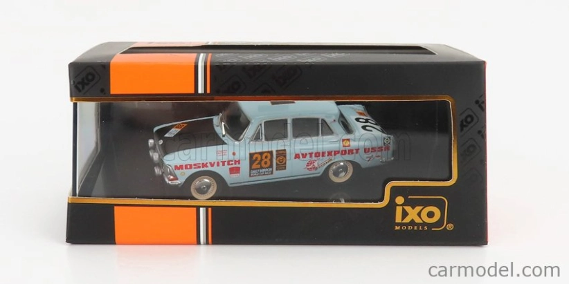 Ixo-models Moskvitch 412 N 28 Rally London - Mexico 1970 1:43, světle modrá