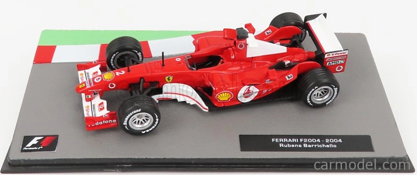 Edicola Ferrari F1 F2004 N 2 Sezóna 2004 Rubens Barrichello 1:43 Červená