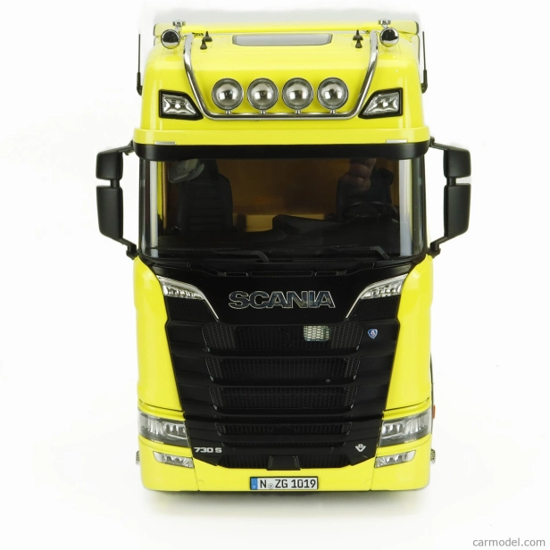 Nzg Scania S730 V8 Tractor Truck 2-assi With Vabis Logo 2017 1:18 Žlutá