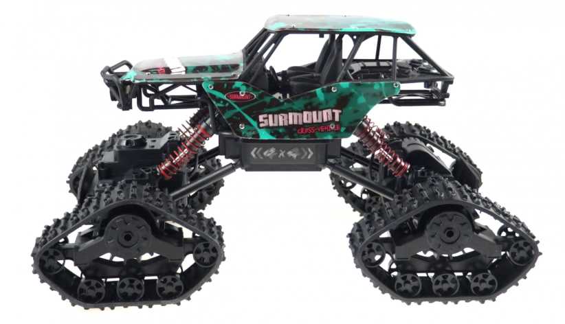 RC crawler CLIMBER s pásy i pneu, zelená