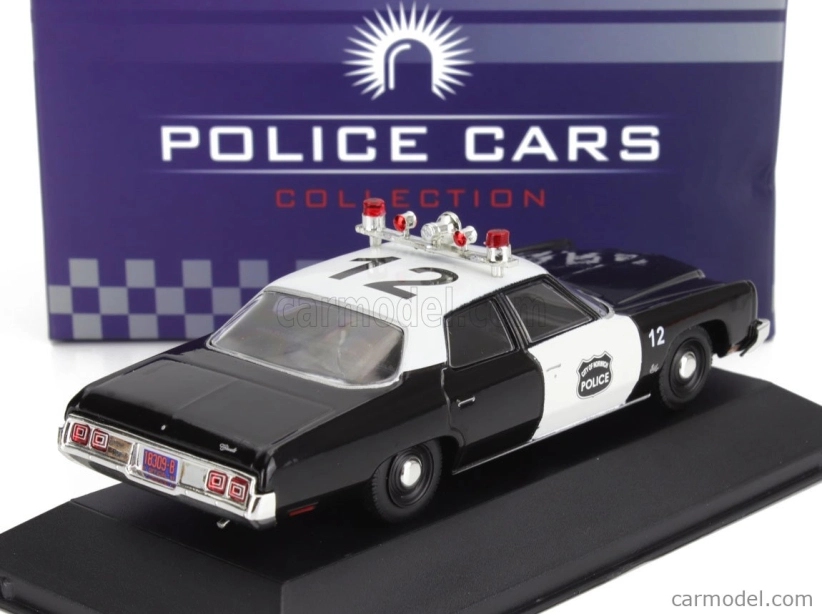 Edicola Chevrolet Bel Air Police City of Norwich 1973 1:43 čierna biela