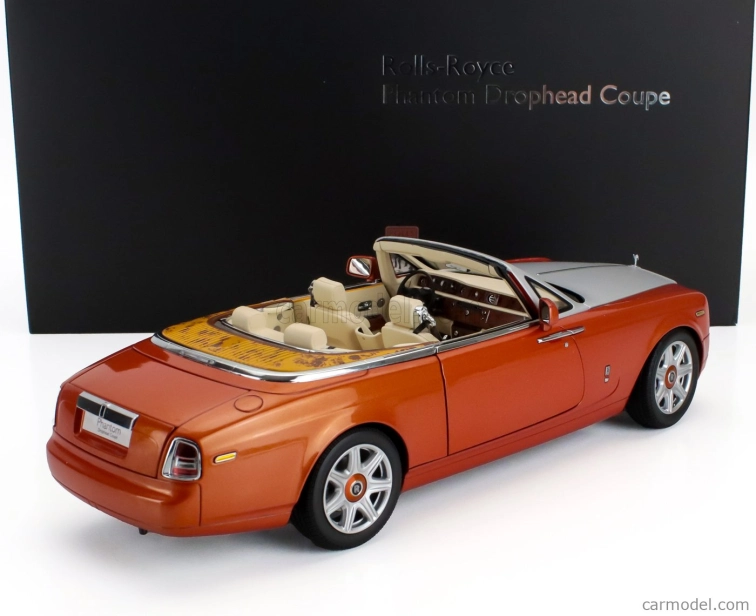 Kyosho Rolls royce Phantom Drophead Cabriolet 2-dverový 2013 1:18 Oranžová
