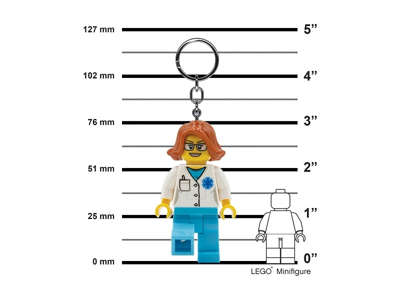 LEGO svietiaca kľúčenka – Ikonická doktorka