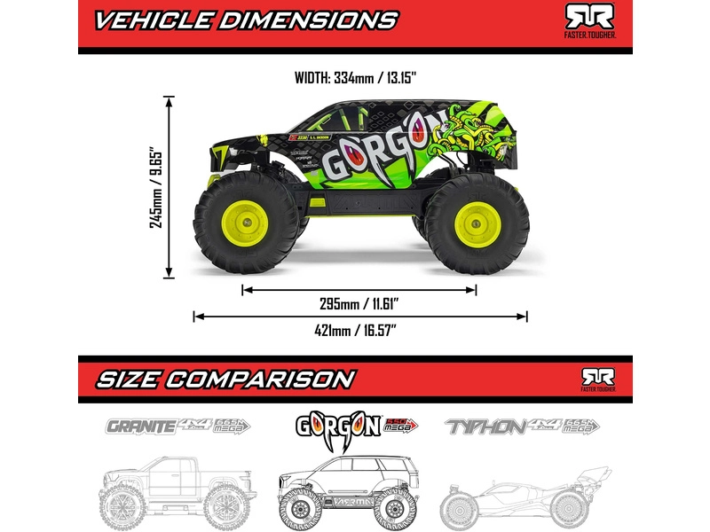 RC auto Arrma Gorgon 1:10 Smart RTR, modré
