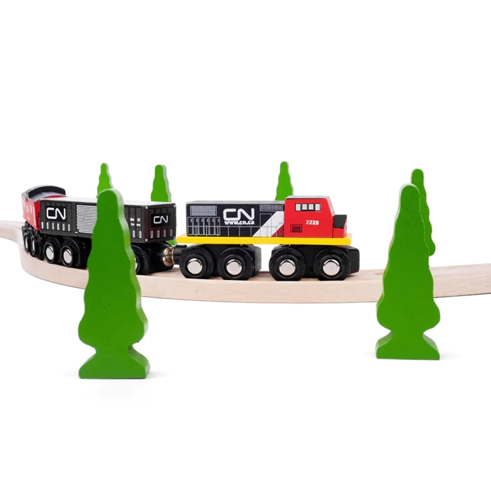 Bigjigs Rail CN nákladný vlak + koľaje