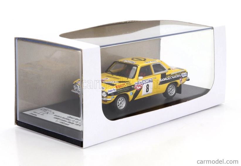 Trofeu Opel Ascona (nočná verzia) N 8 Rally 1000 Lakes 1975 Anders Kullang - Claes-goran Andersson 1:43 Žltá