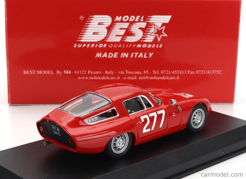 Najlepší model Alfa romeo Giulia Tz Coupe N 277 Coppa F.i.s.a. Monza 1963 Roberto Bussinello 1:43 Red