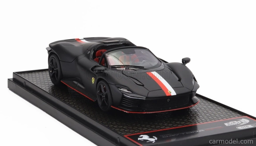 Bbr-models Ferrari Daytona Sp3 Serie Icona Open Roof Principato Di Monaco Livery N 16 Osobný automobil Charles Leclerc 2022 1:43 Matt Black