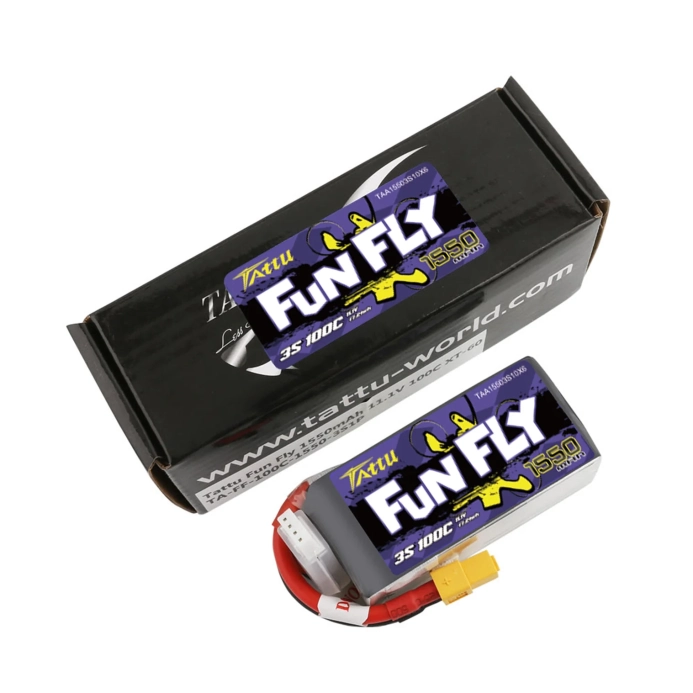 Tattu LiPo Funfly Series 1550mAh 11.1V 100C 3S1P XT60 Plug | RCprofi.cz