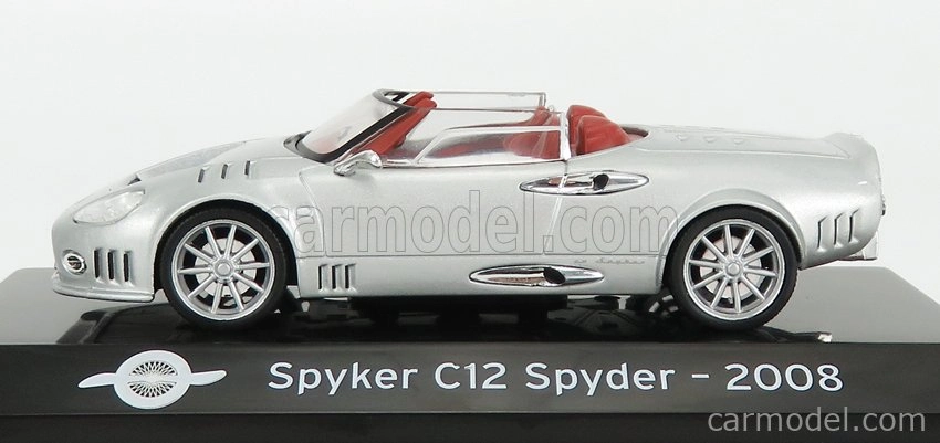 Edicola Spyker C12 Spyder 2008 - Con Vetrina - S vitrínou 1:43 Silver