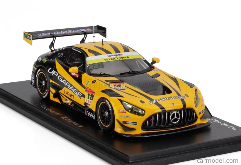 Spark-model Mercedes Benz Amg Gt3 Evo Team Upgarage N 18 Gt300 Class Super Gt 2025 Takashi Kobayashi - Yuto Nomura 1:43 Yellow Black