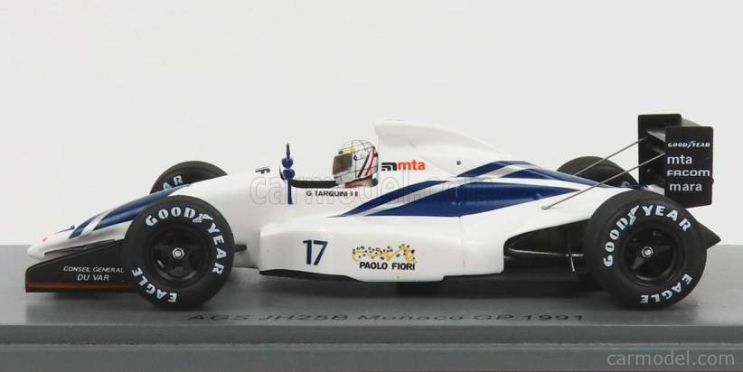 Spark-model AGS F1 Jh25b N 17 Monaco Gp 1991 G.tarquini 1:43 Bílá