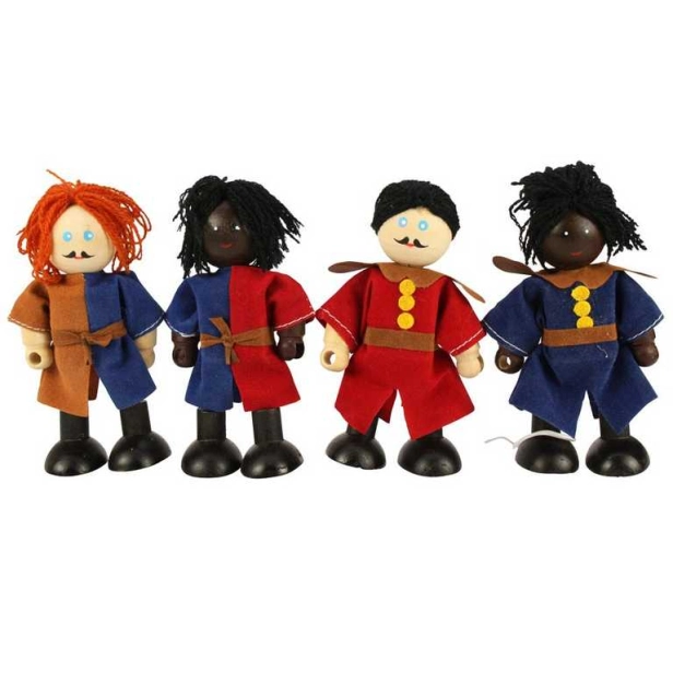 Bigjigs Toys Sada stredovekých vojakov 4ks