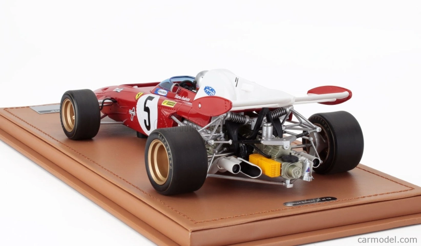 Tecnomodel Ferrari F1  312b2 N 5 German Gp (with Pilot Figure) 1971 Mario Andretti - Con Vetrina - With Showcase 1:18 Červená Bílá