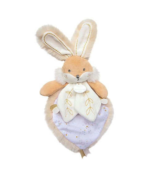 Doudou Hračka bílý kamarád králíček 24 cm