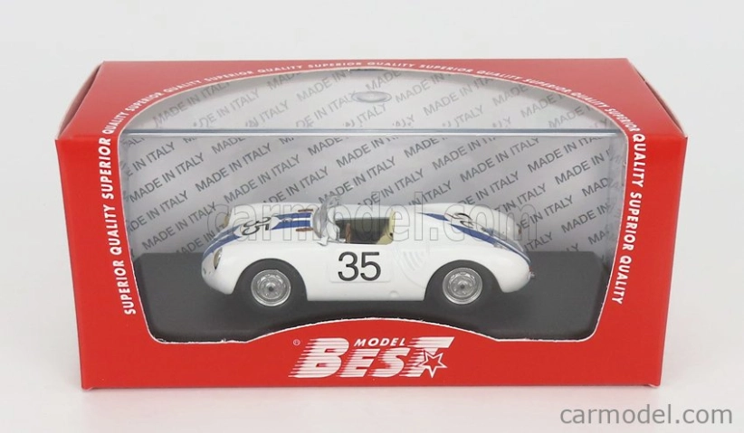 Best-model Porsche 550 Rs Spider N 35 24h Le Mans 1957 Hugus - G.de Beaufort 1:43 Bílá Modrá