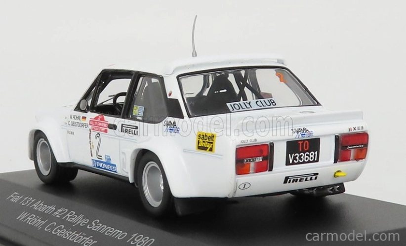 Cmr Fiat 131 Abarth N 2 Rally Sanremo 1980 W.rohrl - C.geistdorfer 1:43 Bílá