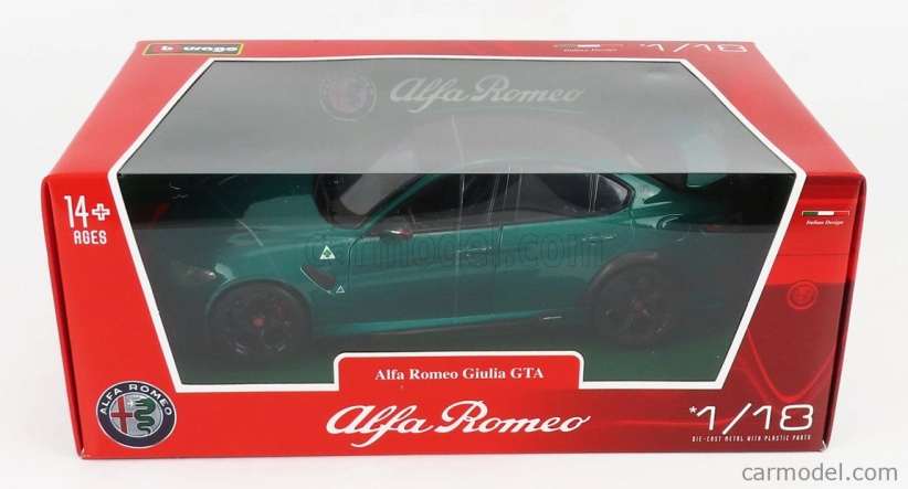 Bburago Alfa romeo Giulia Gta 2020 1:18 Verde Montreal - Green Met