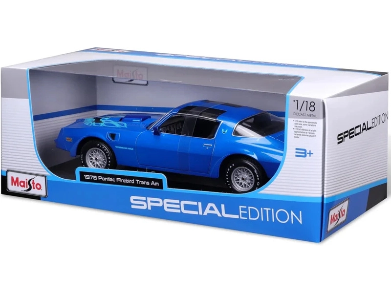 Maisto Pontiac Firebird Trans AM 1978 1:18 modrá metalíza
