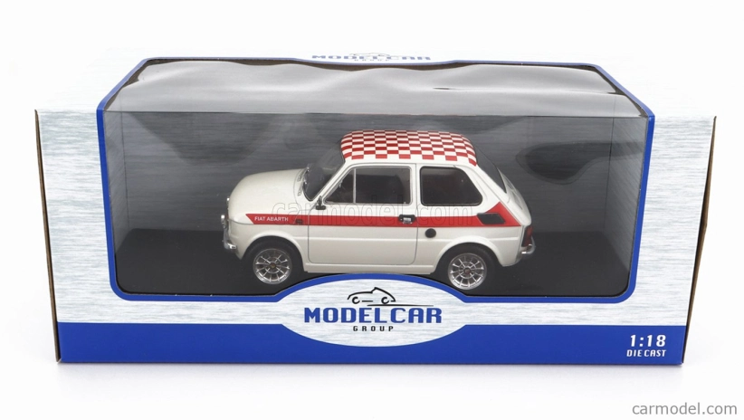Mcg Fiat 126 Look Abarth 1972 1:18 Bílá Červená