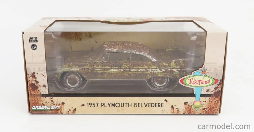 Greenlight Plymouth Belvedere Tulsa Oklahoma 1957 1:24 Zelená Hnědá