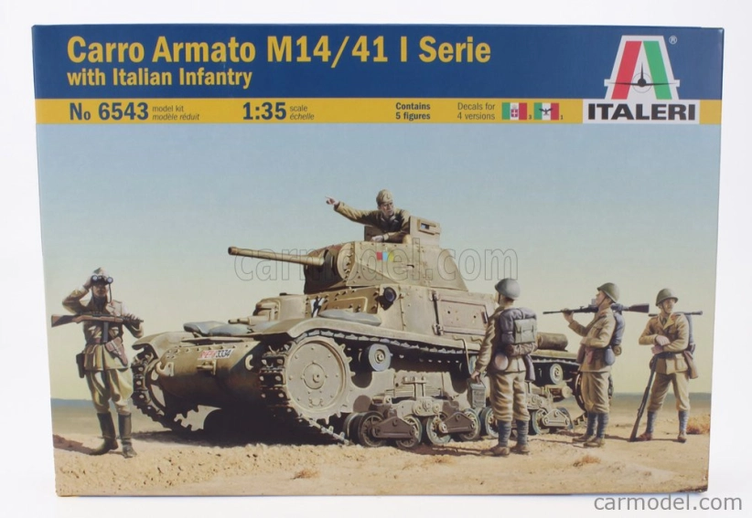 Italeri Tank M14/41 I Series s talianskou pechotou Vojenský 1945 1:35 /