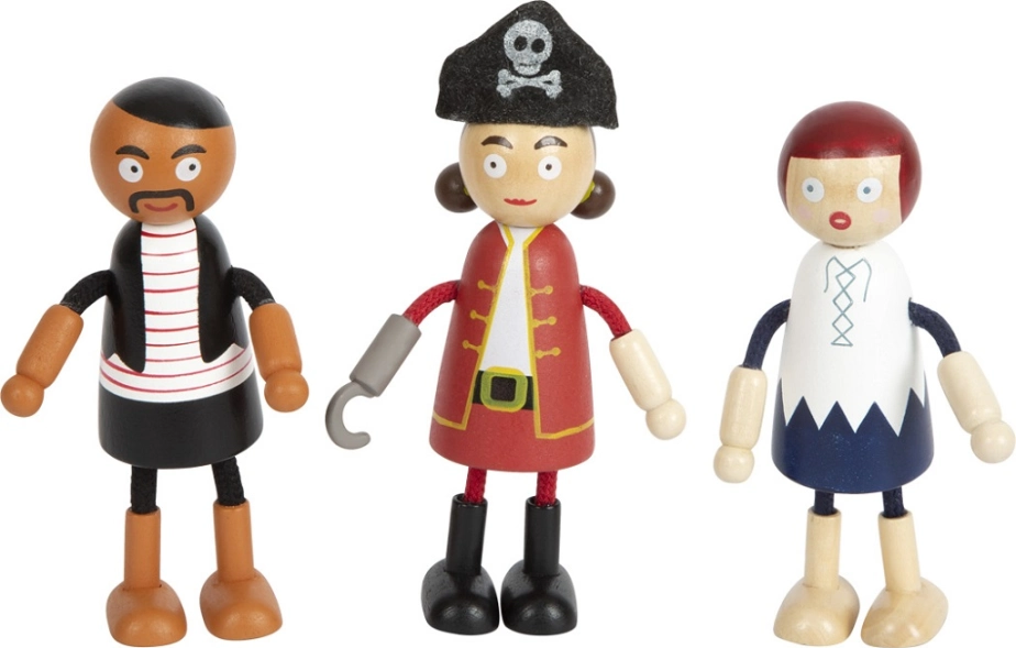small foot Ohebné panenky pirátské figurky - poškozený obal