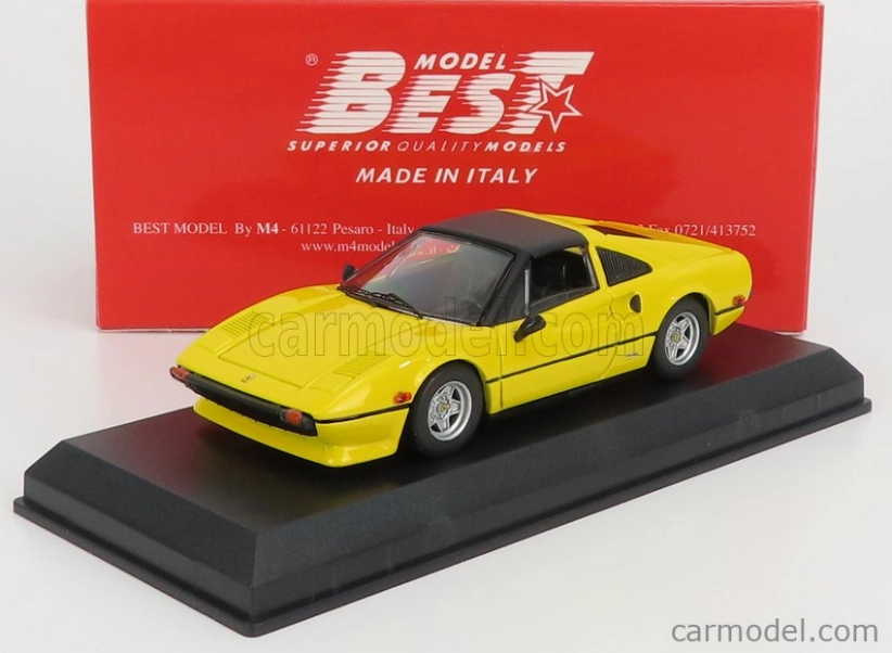 Najlepší model Ferrari 308 Gts Spider Closed 1978 - Osobné auto Kenny Roberts 1:43 Yellow Black