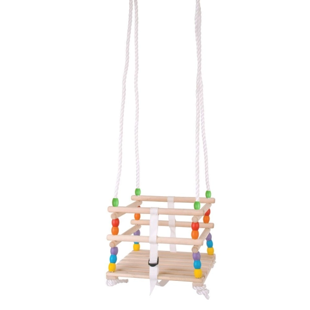 Bigjigs Toys Drevená hojdačka s korálkami