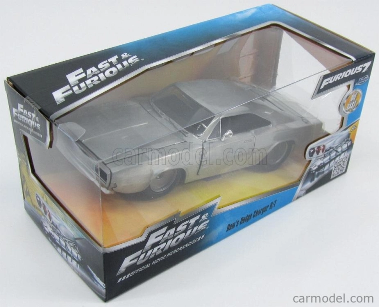 Jada Dodge Dom's Dodge Charger R/t 1968 - Dominic Toretto - Fast & Furious Ii (2003) 1:24 Matt Silver