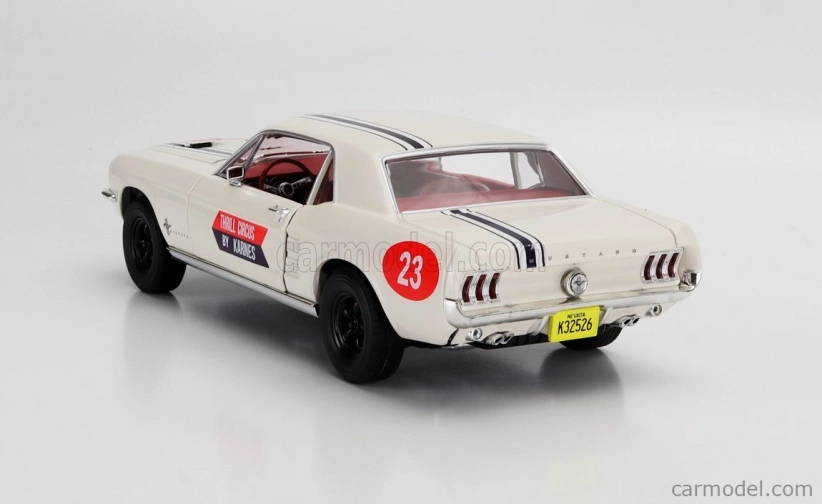 Greenlight Ford usa Mustang Coupe N 23 Thrill Circus By Karnes 1967 - The Mod Squad 1:18 Bílá