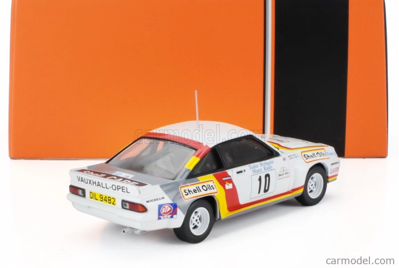 Ixo-models Opel Manta 400 Team Gm Dealer Sport N 10 3rd Rally Manx 1985 Bertie Fisher - Austin Frazer 1:43 Biela červená žltá