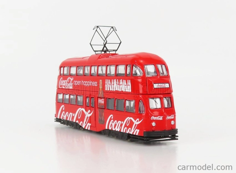 Corgi Blackpool Decker Double Tram Bus Coca-cola Open Happiness 1934 1:76 červená biela