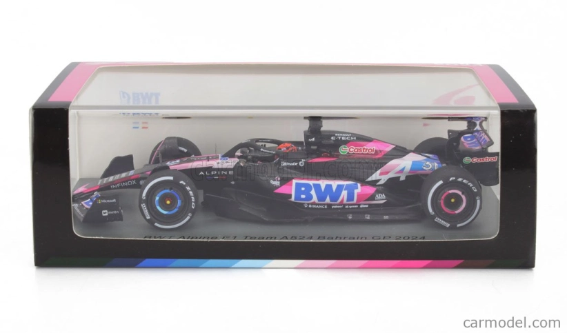 Spark-model Alpine F1 A524 Team Bwt Alpine N 31 Bahrain Gp 2024 Esteban Ocon 1:43 Černá Modrá Růžová