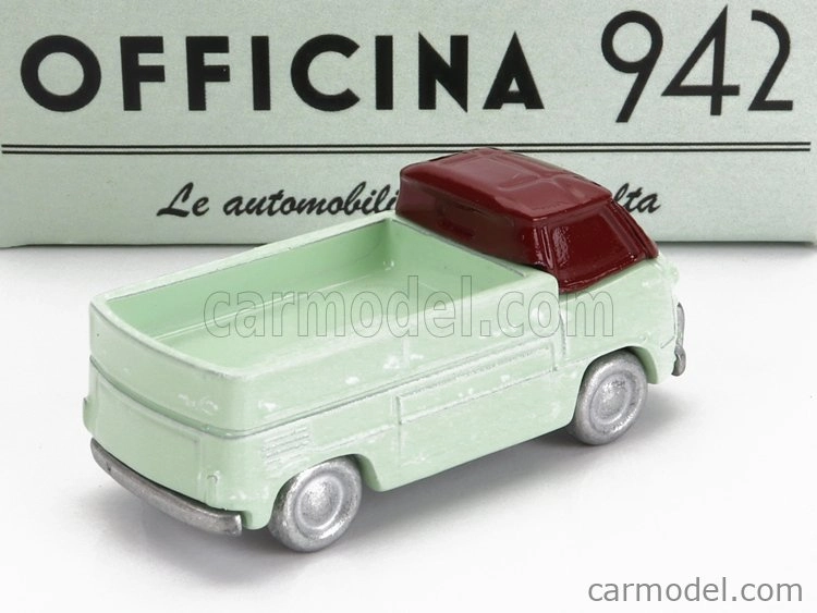 Officina-942 Fiat 600m Camioncino Coriasco 1956 1:76 Svetlozelená červená