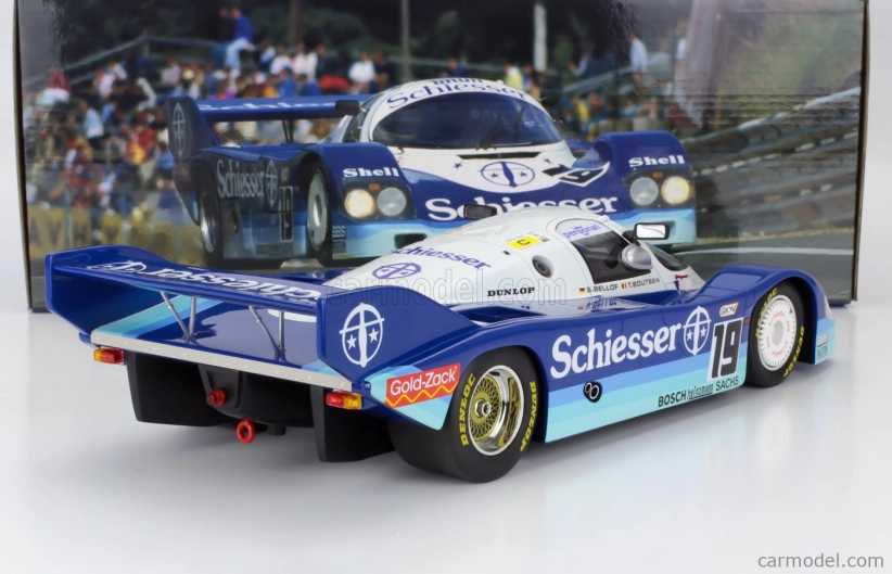 Werk83 Porsche 956b 2.6l Turbo Team Brun Motorsport N 19 1000km Spa 1985 Stefan Bellof - Thierry Boutsen 1:12 2 Tóny Modrá Biela