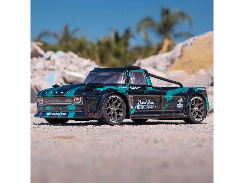 NA DÍLY - RC auto Arrma Infraction 3S BLX 1:8 RTR, tyrkysová