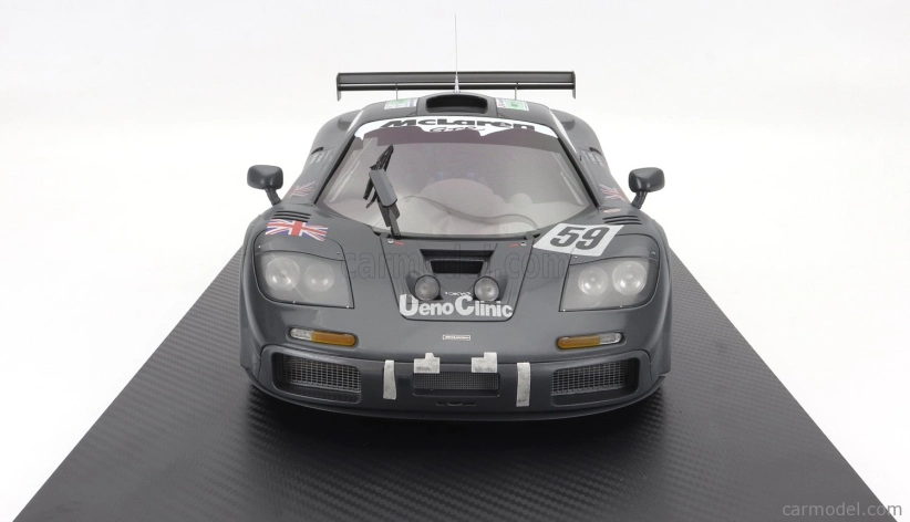 Truescale Mclaren F-1 Gtr Bmw V12 Team Kokusai Kaihatsu Racing N 59 ( po pretekoch zvetraný) Víťaz 24h Le Mans 1995 Y.dalmas - M.sekiya - J.j.lehto 1:12 Dark Grey Met