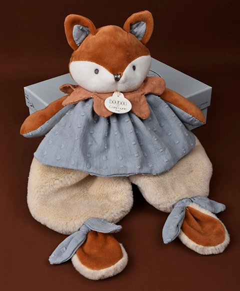 Doudou Dárková sada Plyšový muchláček liška Timo 29 cm