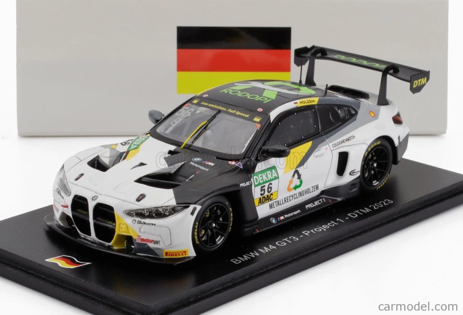 Spark-model BMW radu 4 M4 Gt3 N 56 Projekt Dtm 2023 Sandro Holzem 1:43 Biela čierna